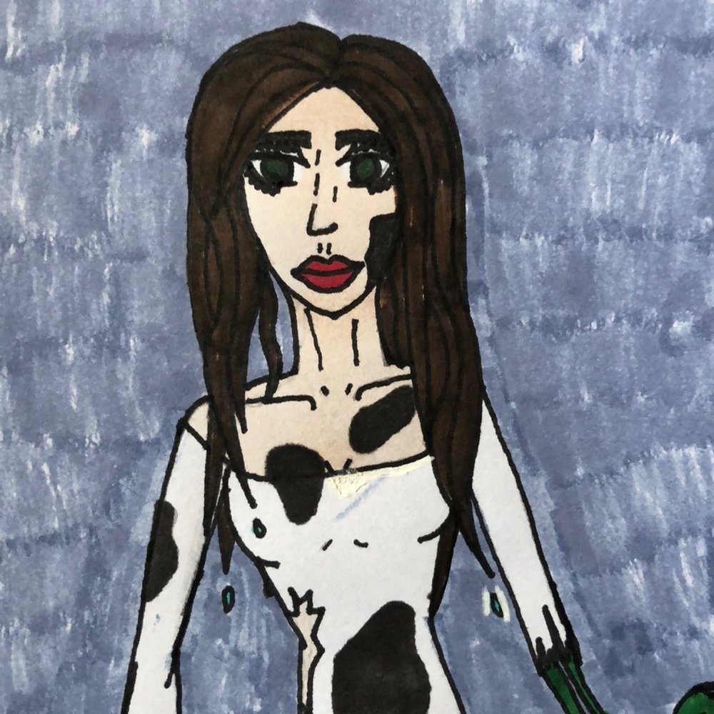 Lily Swamp Siren Traditional Art - Picture 3 of 4